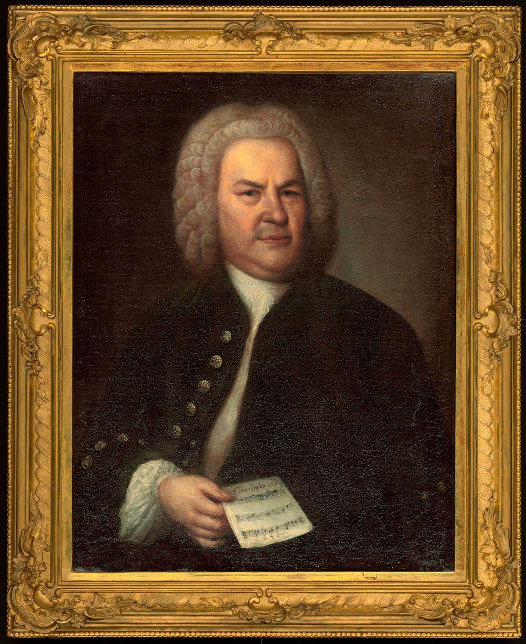 Retrato de Johann Sebastian Bach de Elias Gottleib Haussmann
