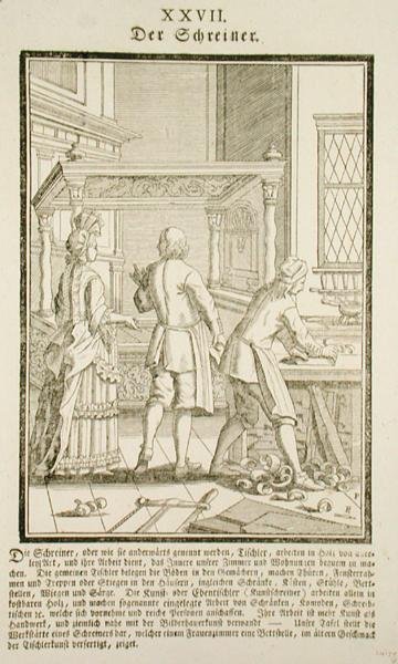 El carpintero (grabado) de Elias Pomelius