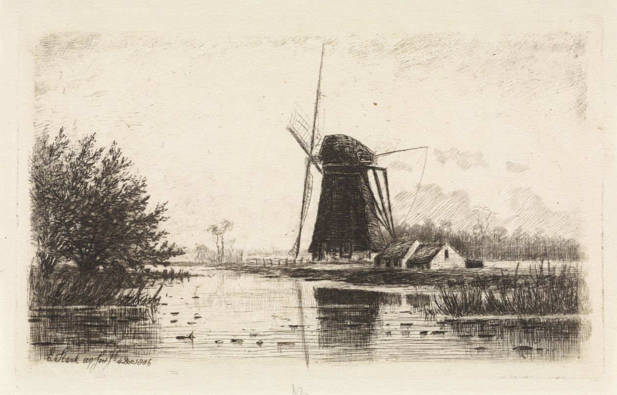 Molino de viento en Baambrugge de Elias Stark