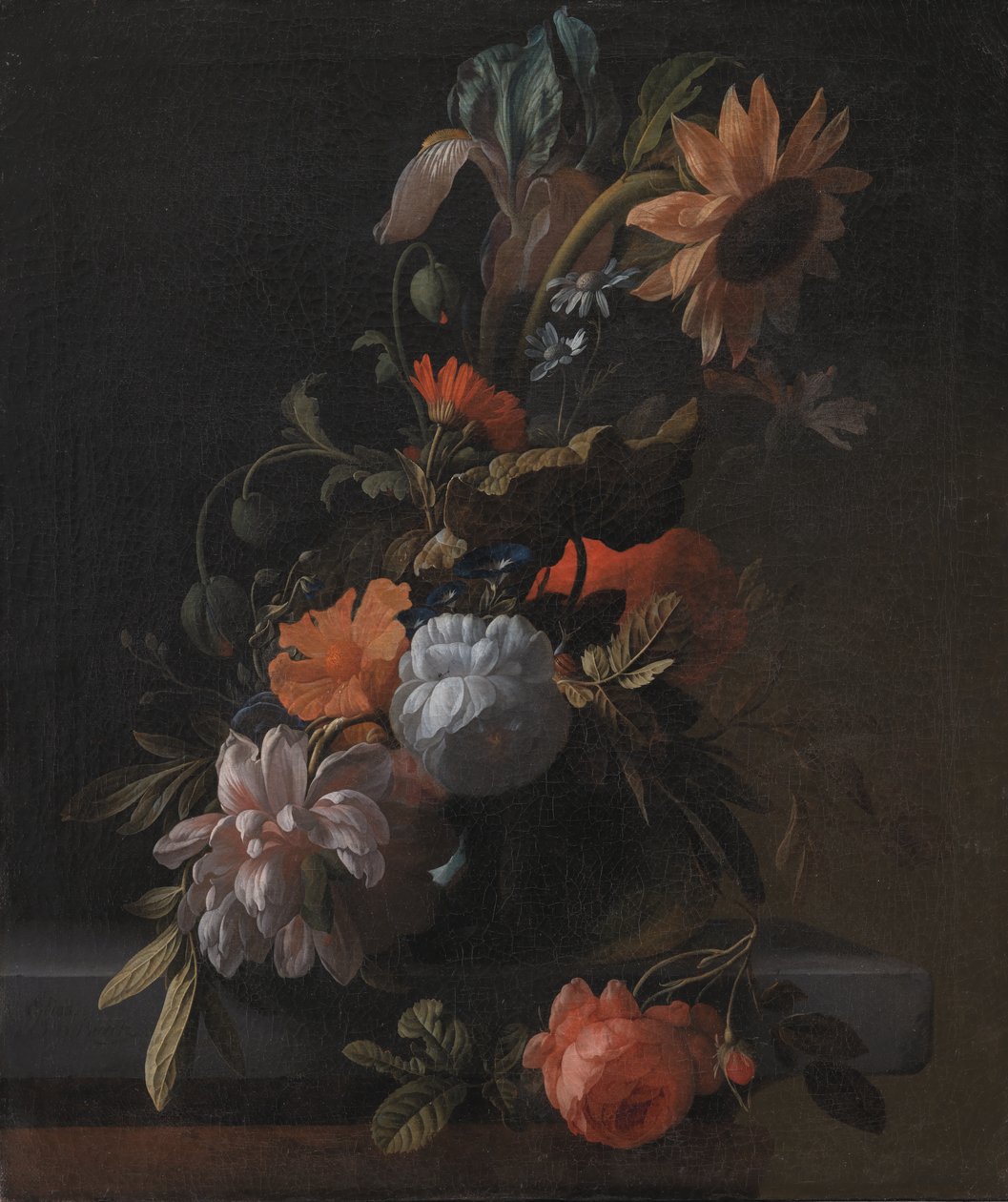 Un cuenco de flores de Elias van den Broeck