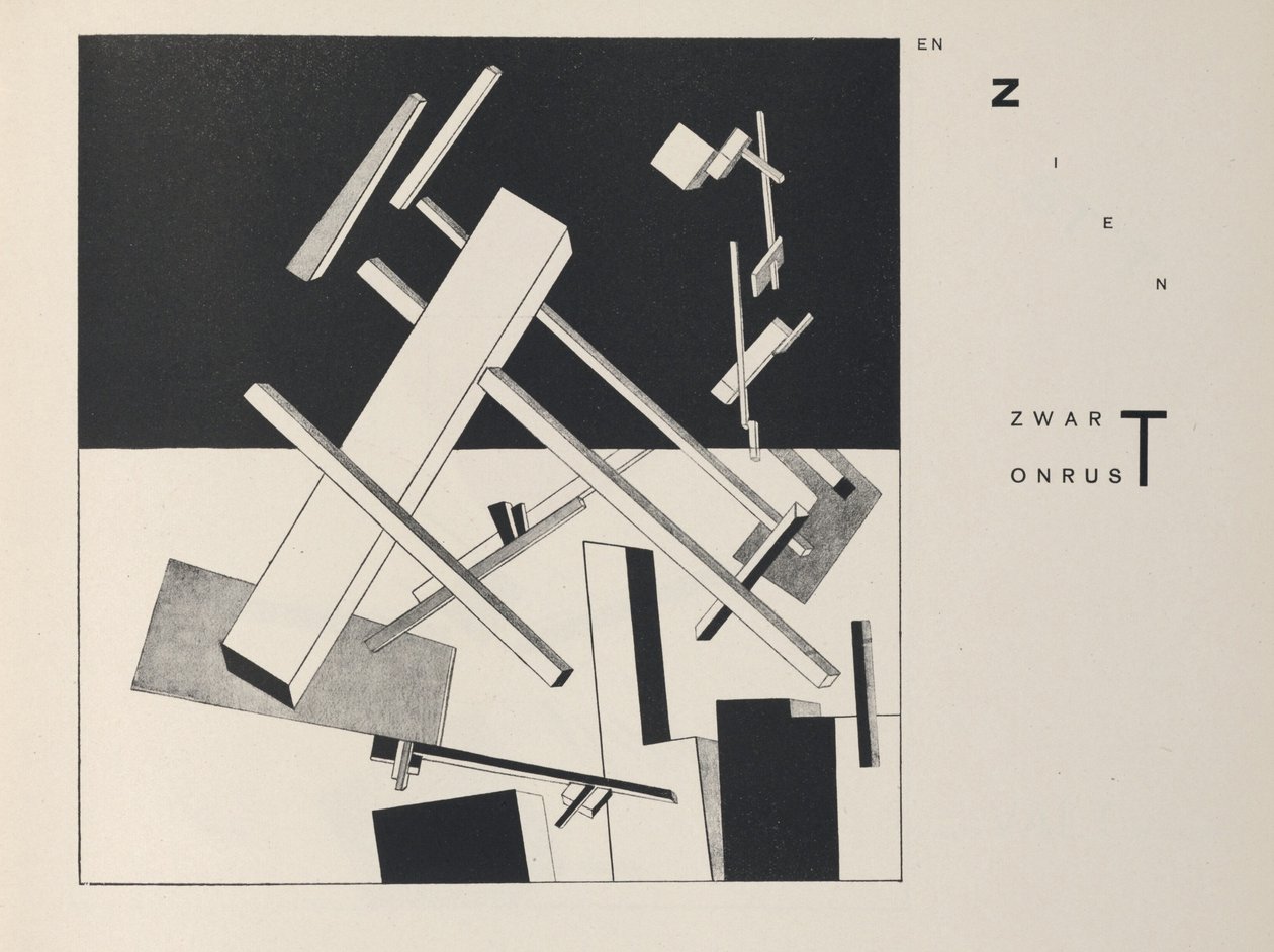 Sobre dos cuadrados, 1922 de Eliezer Markowich Lissitzky