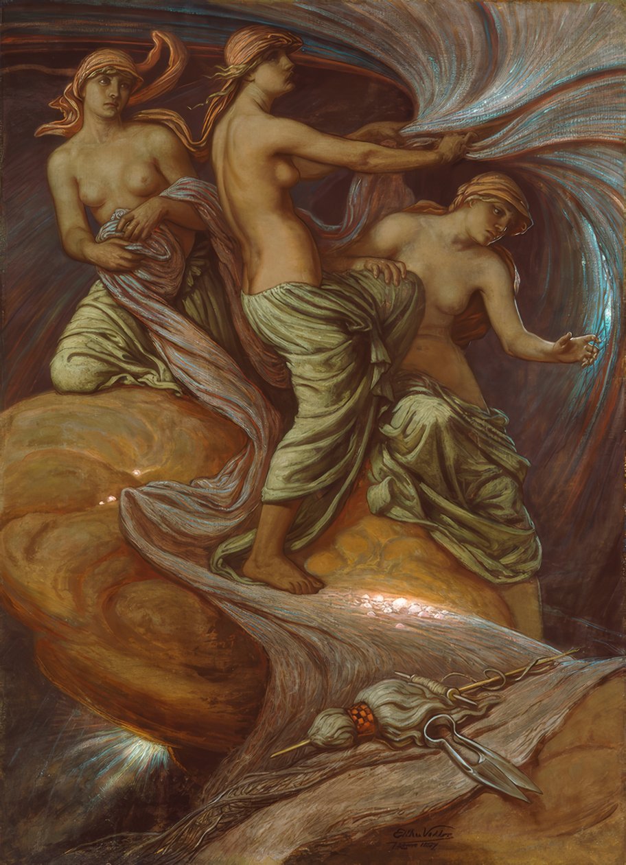 El encuentro de los destinos en las estrellas de Elihu Vedder