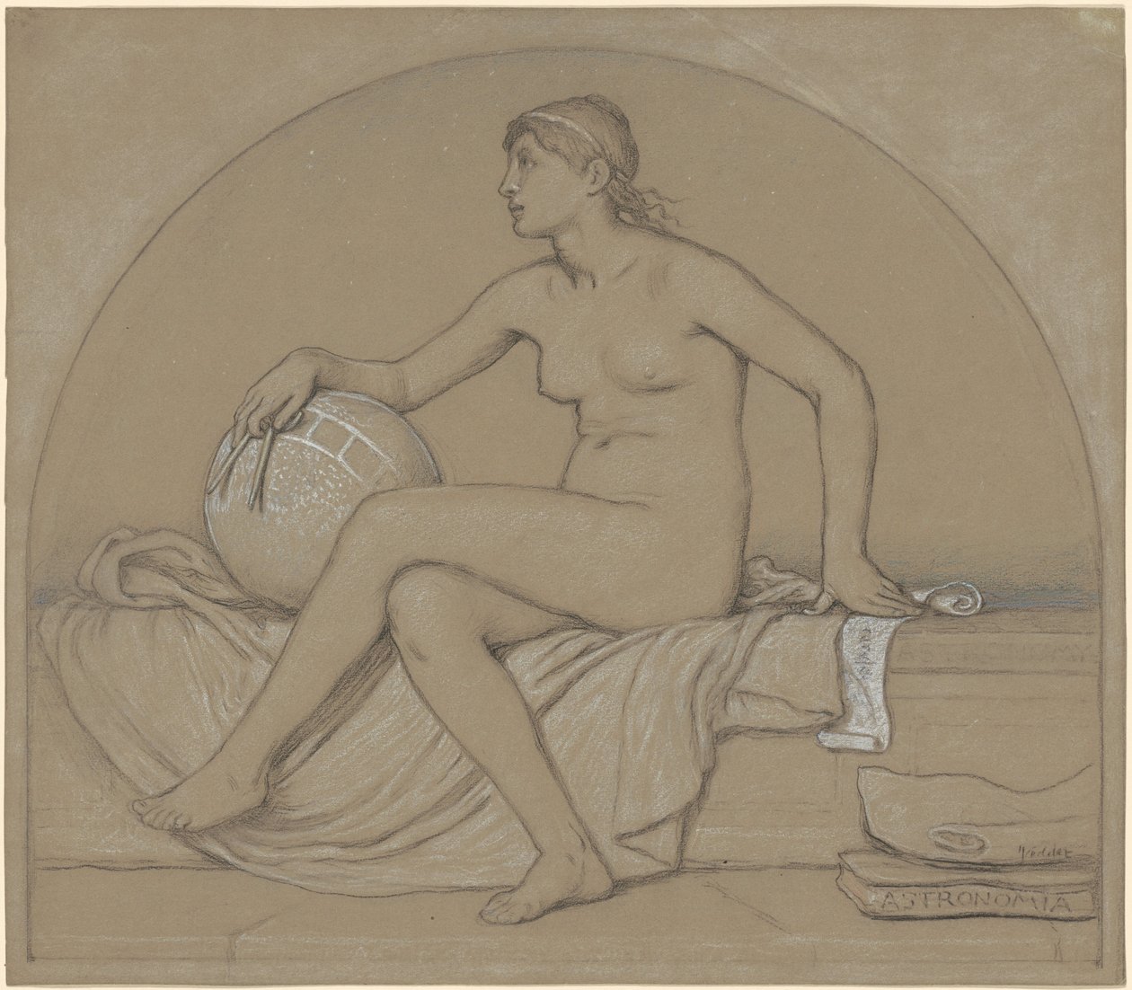 Estudio para "Astronomía" de Elihu Vedder