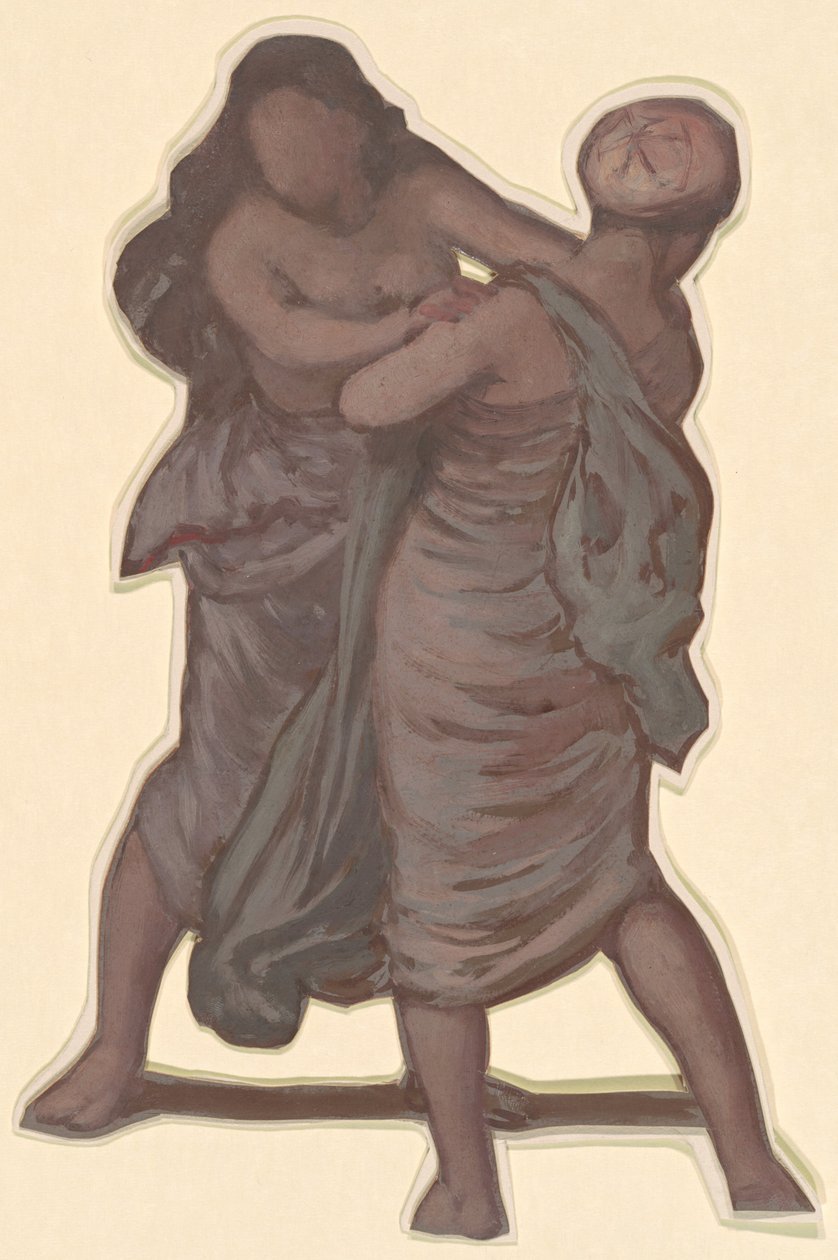 Estudio para "Chicas griegas bañándose" de Elihu Vedder