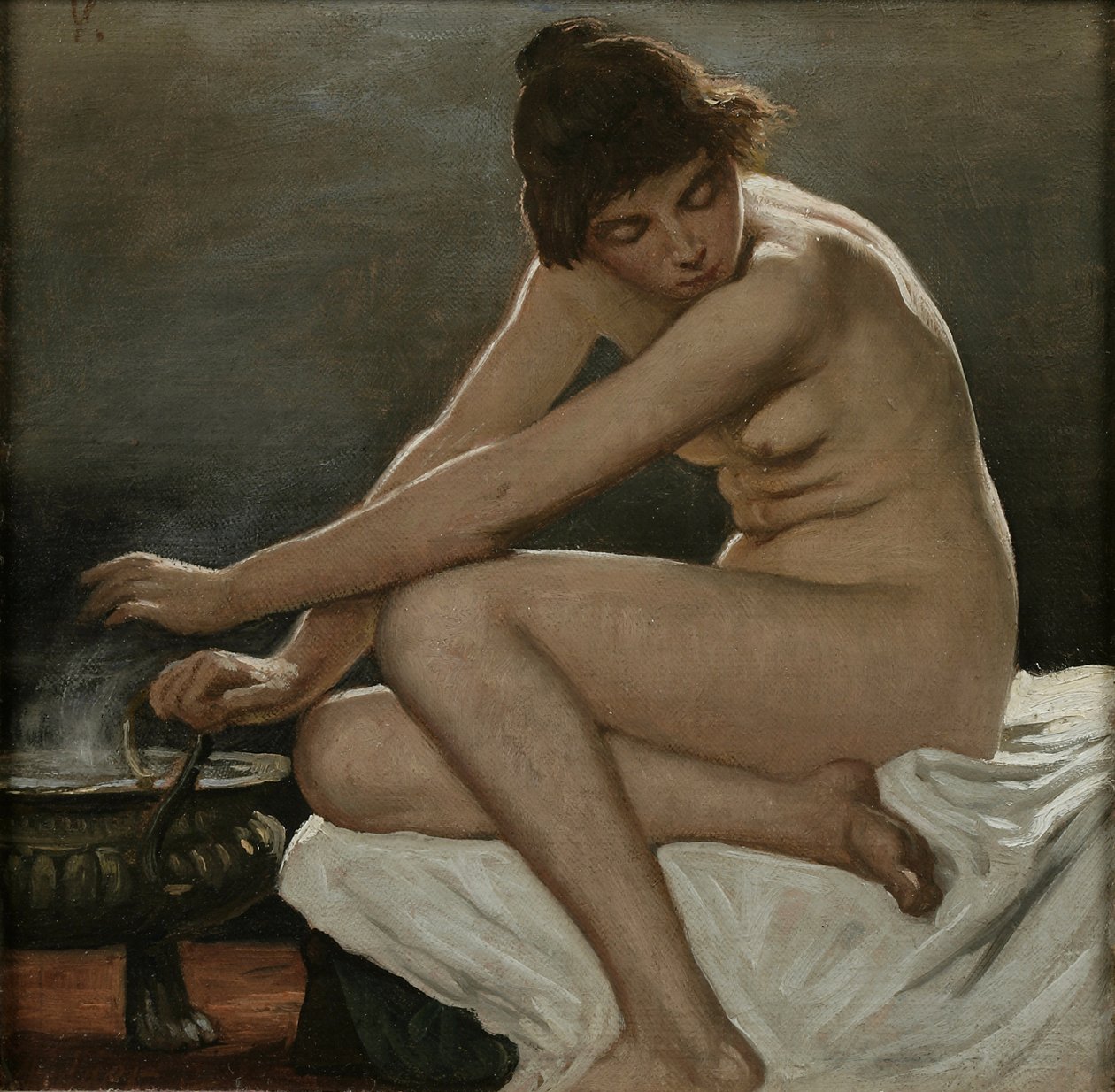Estudio para La Strega, la bruja de Elihu Vedder