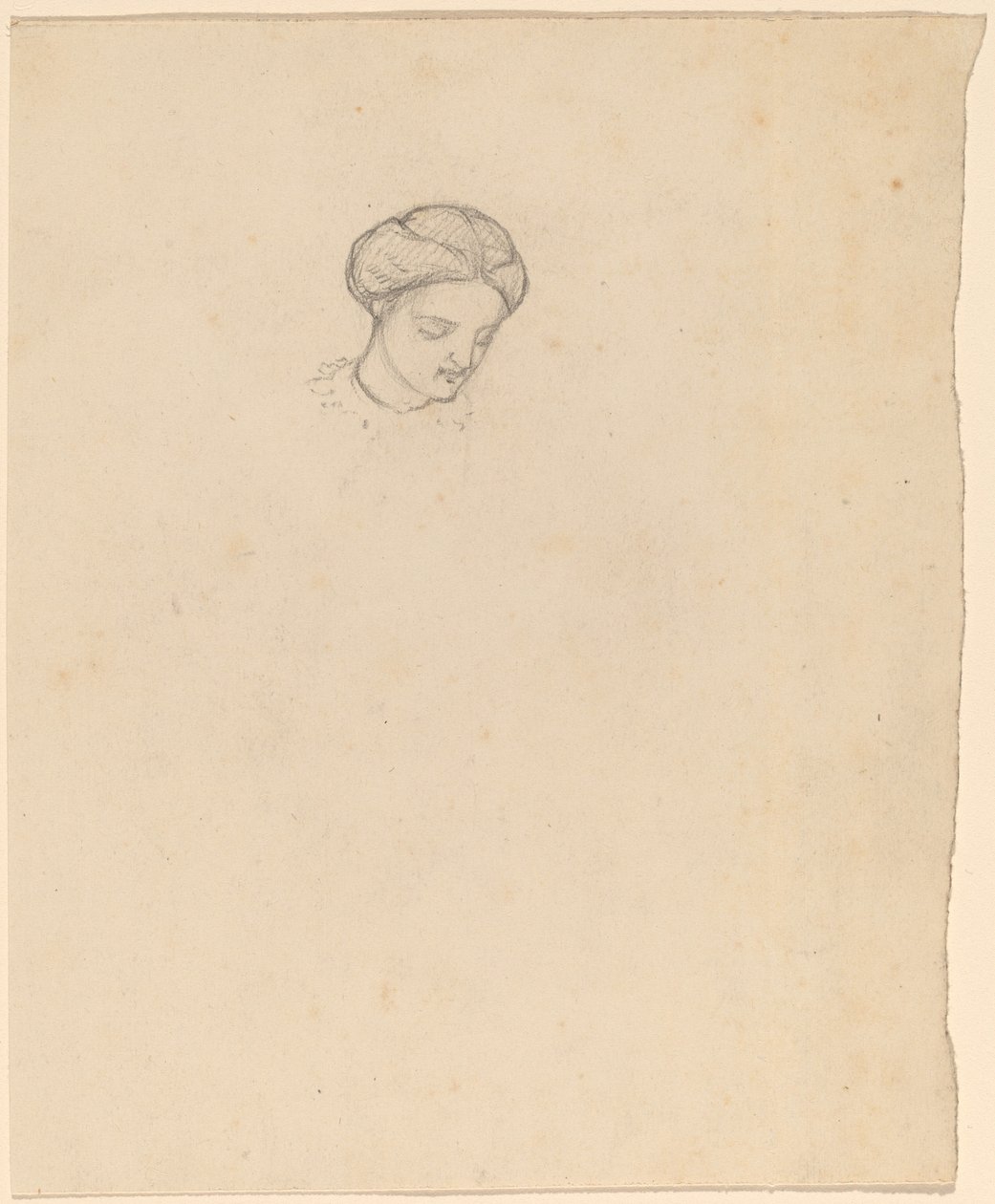 Estudio de la cabeza de una niña de Elihu Vedder