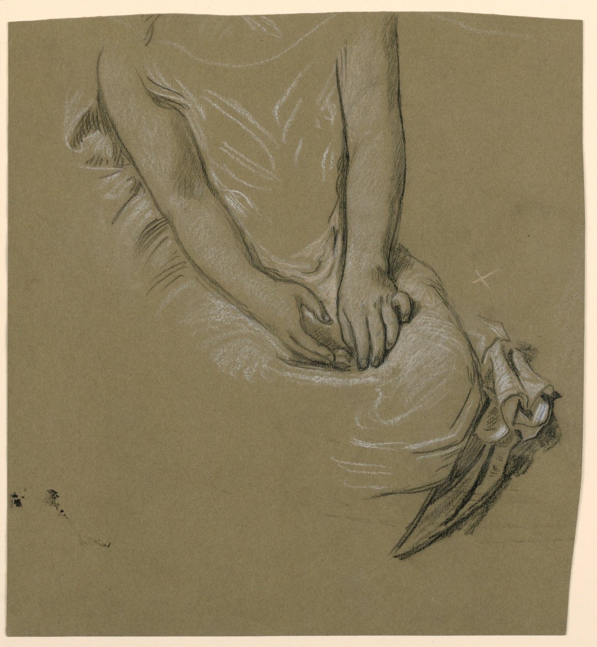 Estudio de modelo femenino de Elihu Vedder
