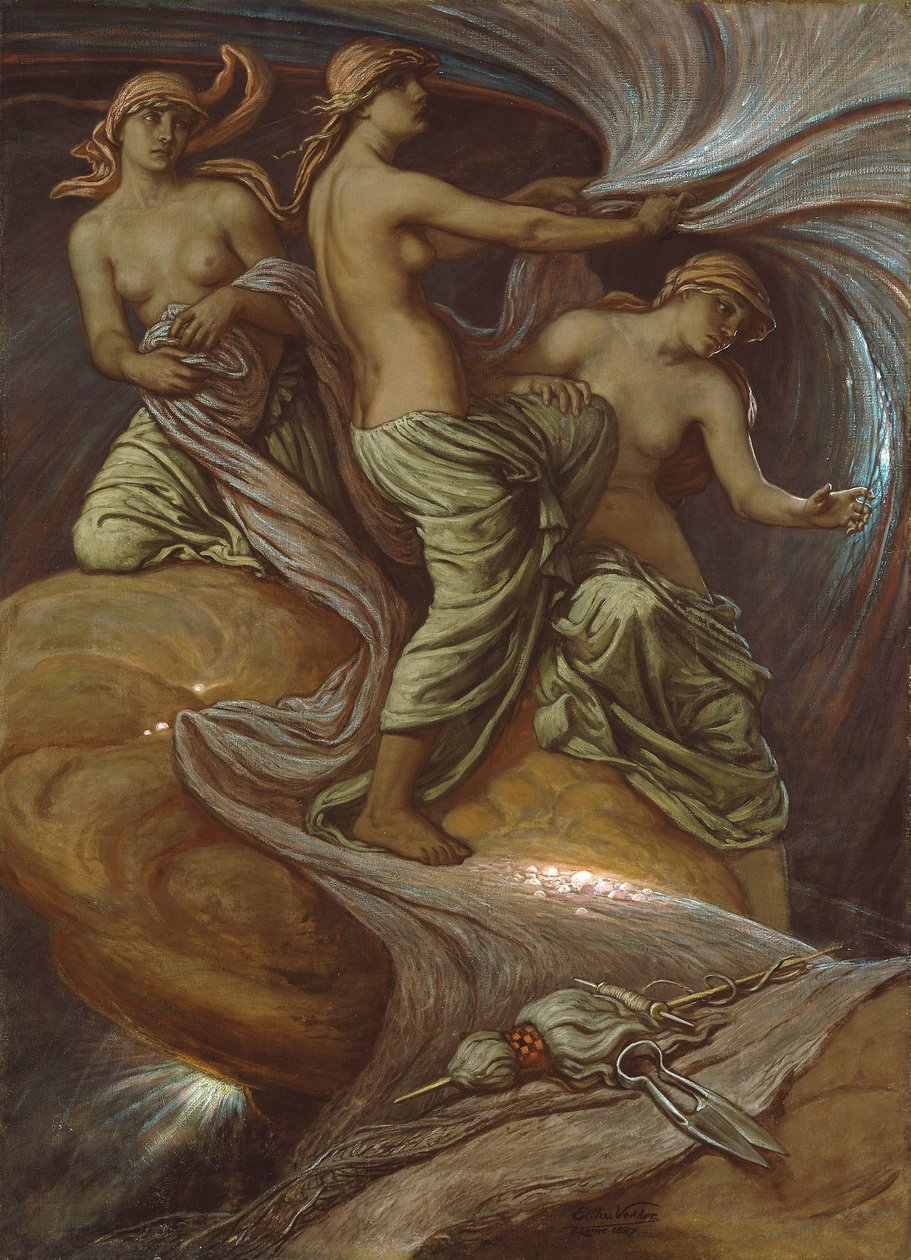 Las Parcas Reuniendo las Estrellas de Elihu Vedder