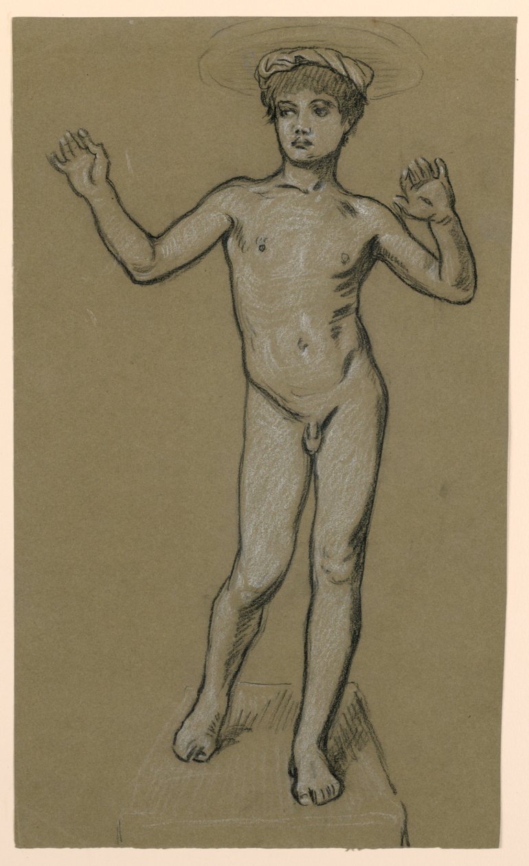Estudio de figura para un diseño de fuente de Elihu Vedder