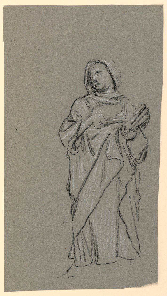 Estudio de una figura disfrazada de Elihu Vedder