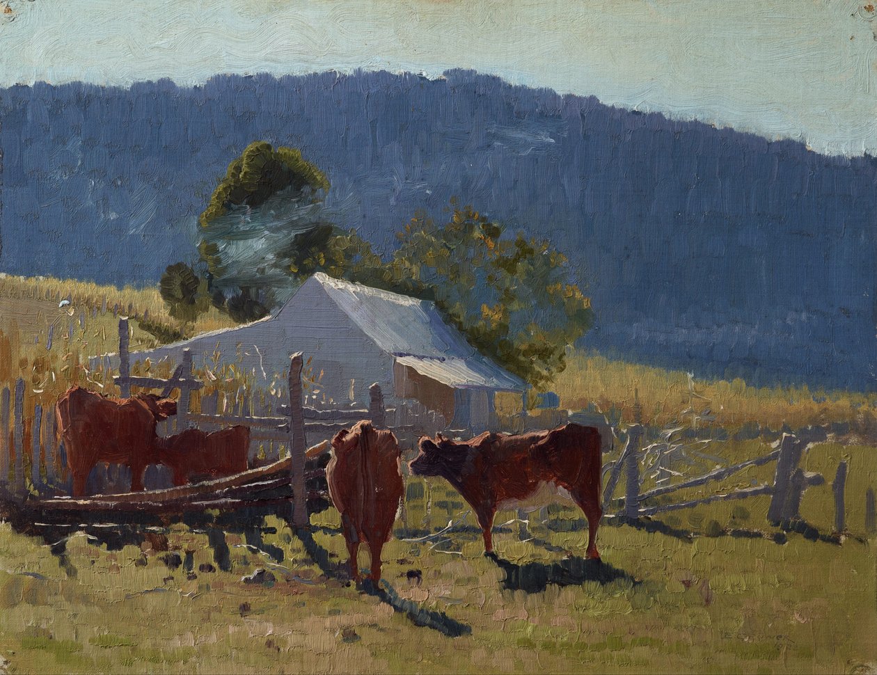 Hora de ordeñar (Valle de Araluen) de Elioth Gruner