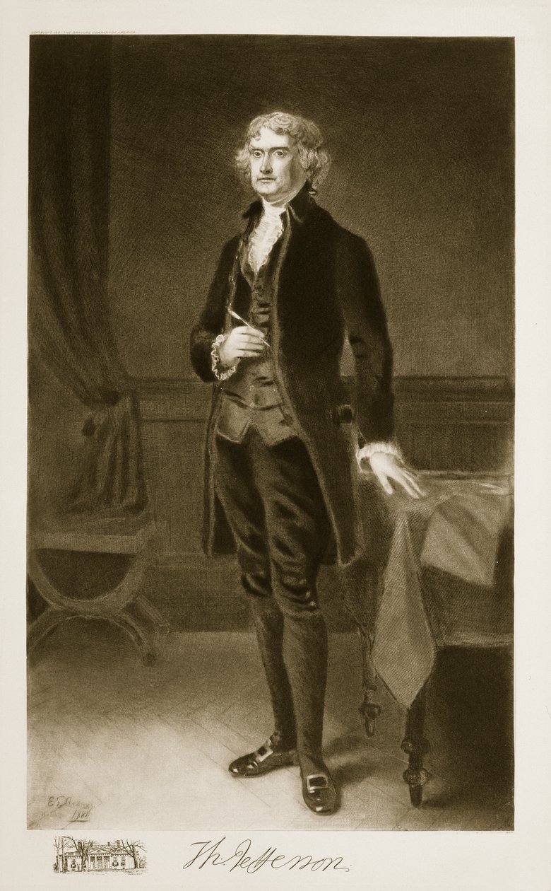 Thomas Jefferson, 3er Presidente de los Estados Unidos de América, 1884, pub. 1901 de Eliphalet Frazer Andrews