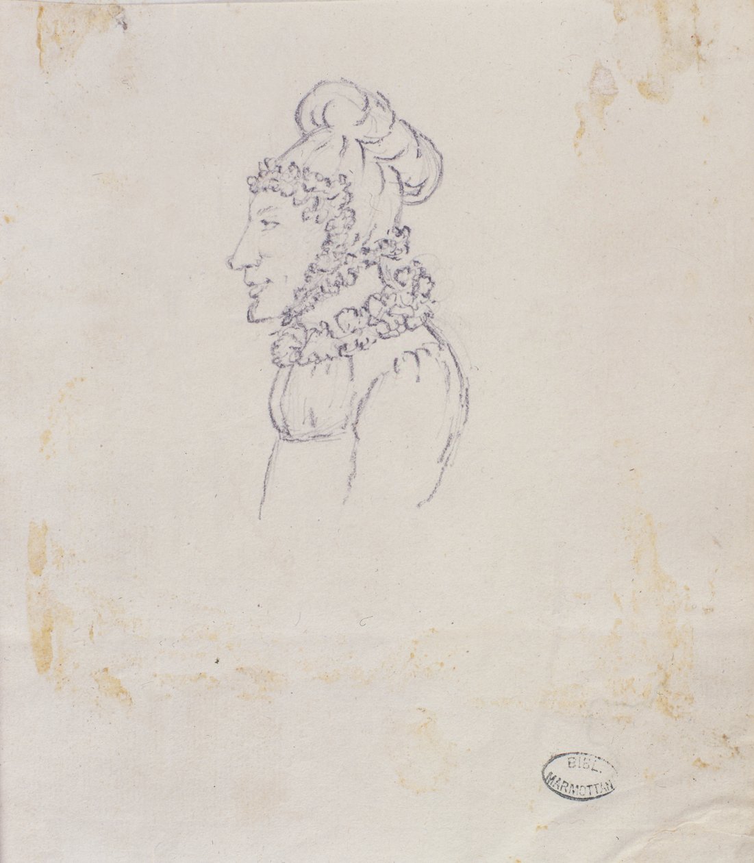 Dibujo de una mujer de Elisa Bonaparte