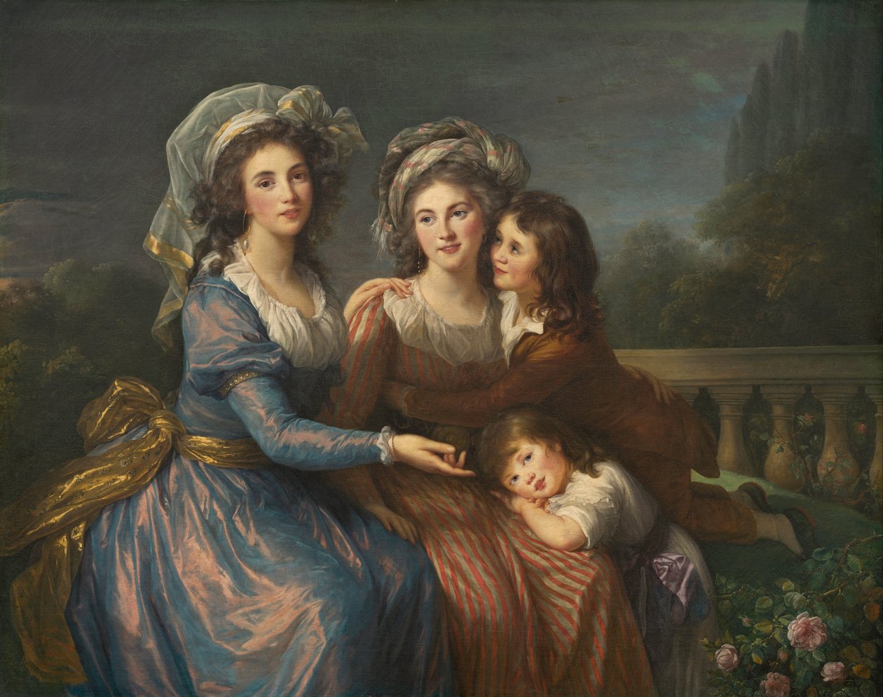 La marquesa de Pezay y la marquesa de Rougé con sus hijos Alexis y Adrien de Elisabeth Louise Vigee Lebrun