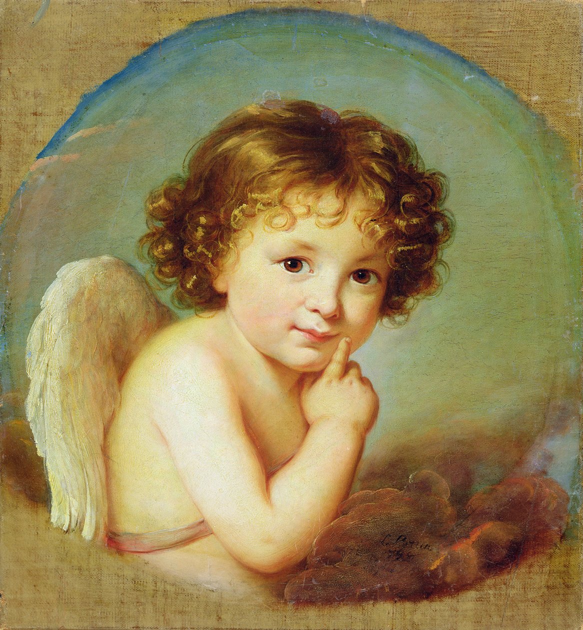 Cupido (óleo sobre lienzo) de Elisabeth Louise Vigee Lebrun