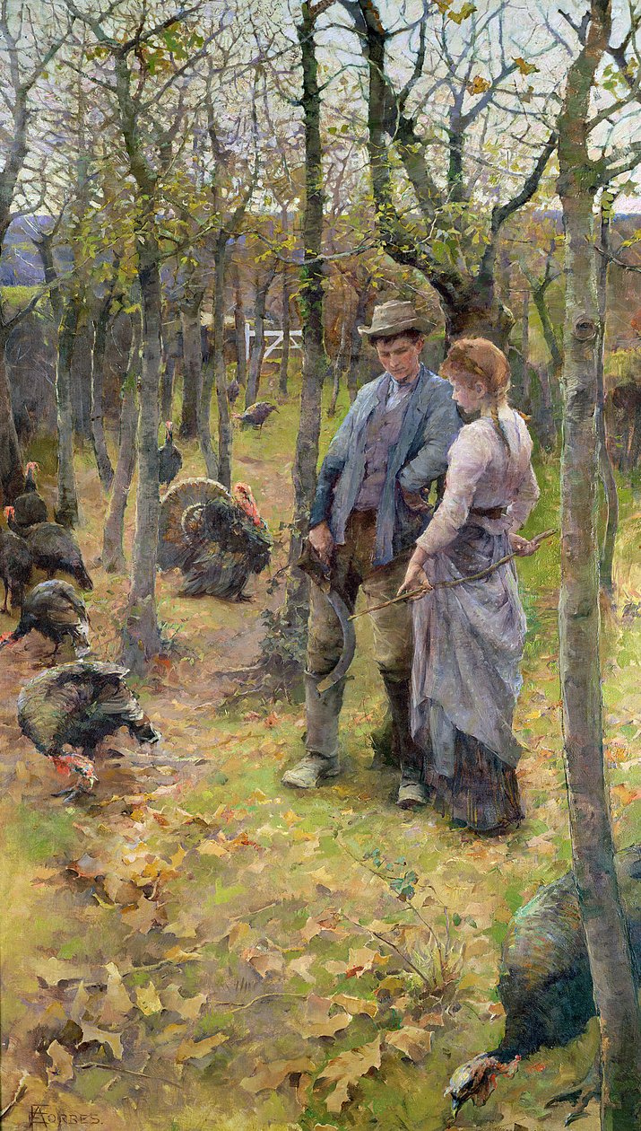 El borde del bosque, exp.1894 de Elizabeth Adela Stanhope Forbes