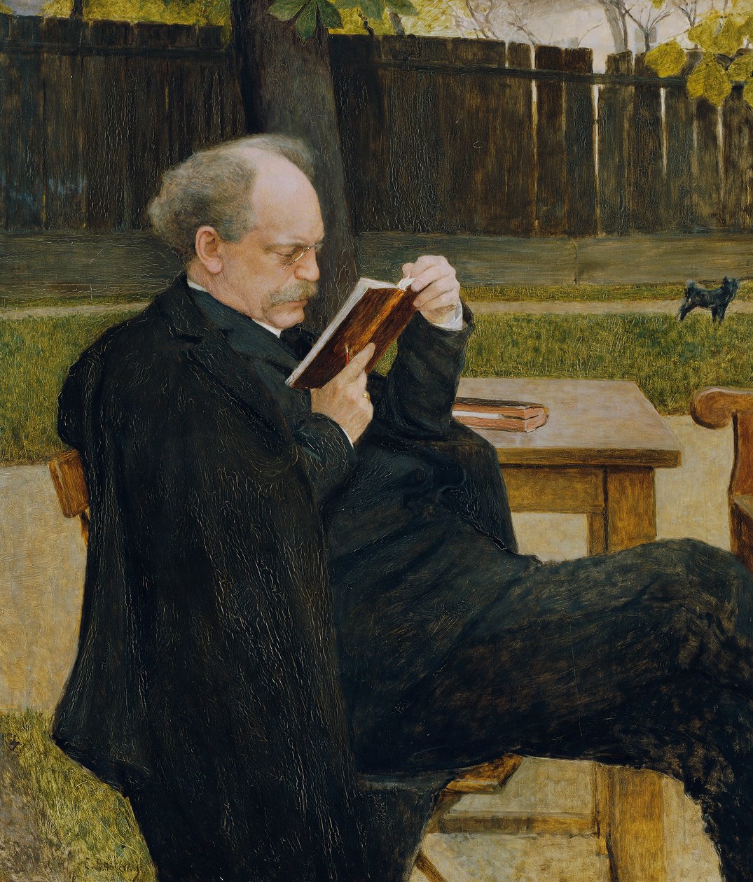 hombre leyendo de Emanuel Baschny