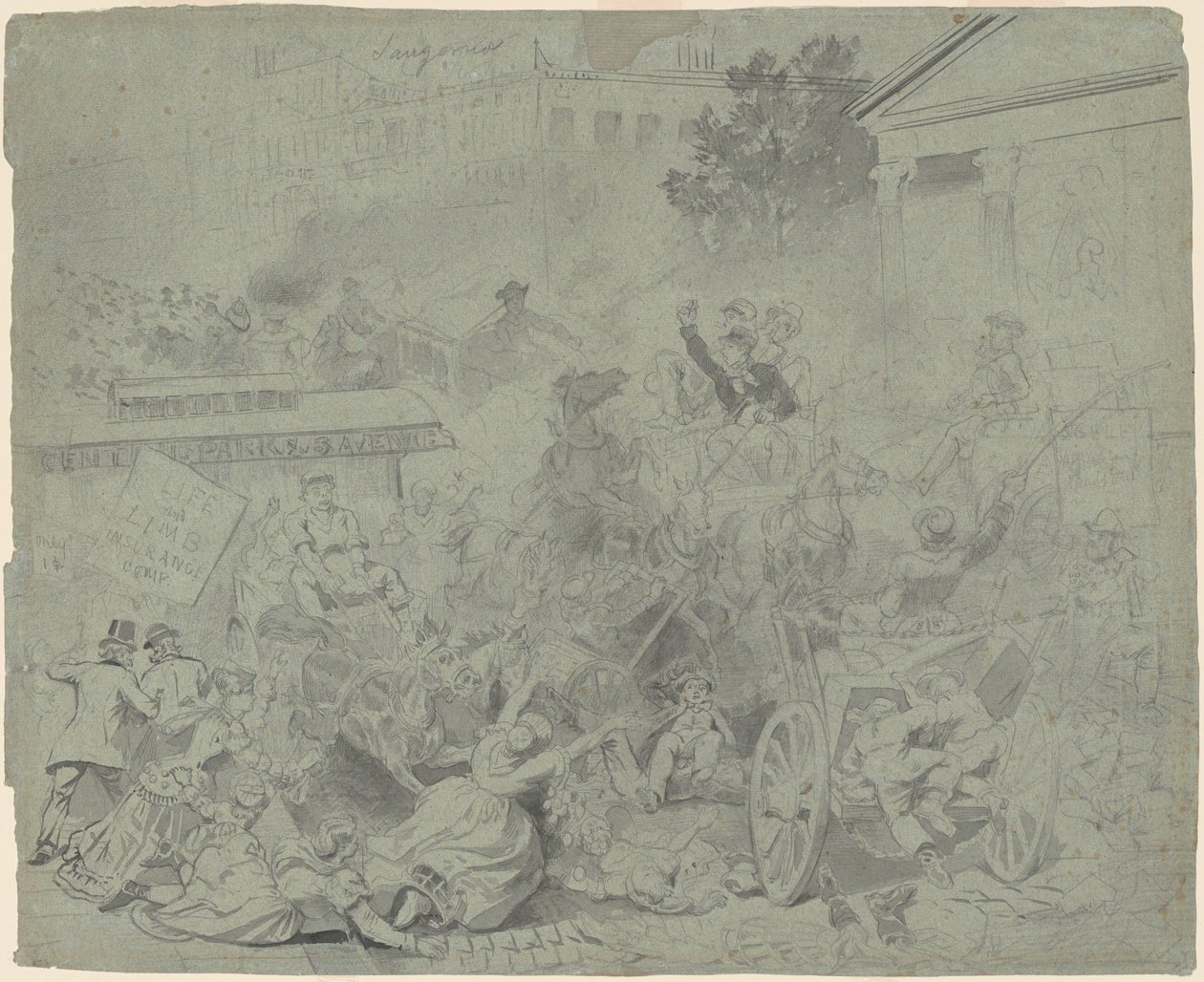 Nueva York—Escena de calle de Emanuel Gottlieb Leutze