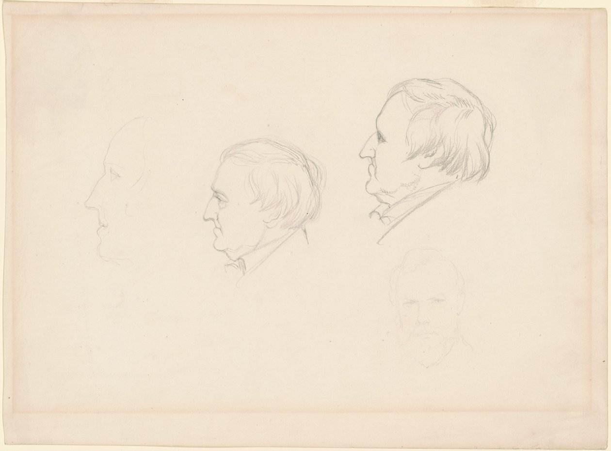 Estudios de hombres de Emanuel Gottlieb Leutze