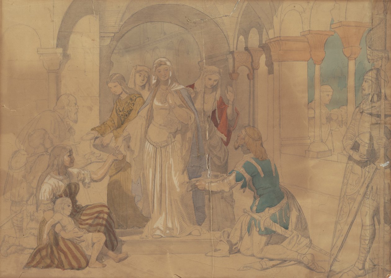 Estudio de cortesanas de Emanuel Gottlieb Leutze