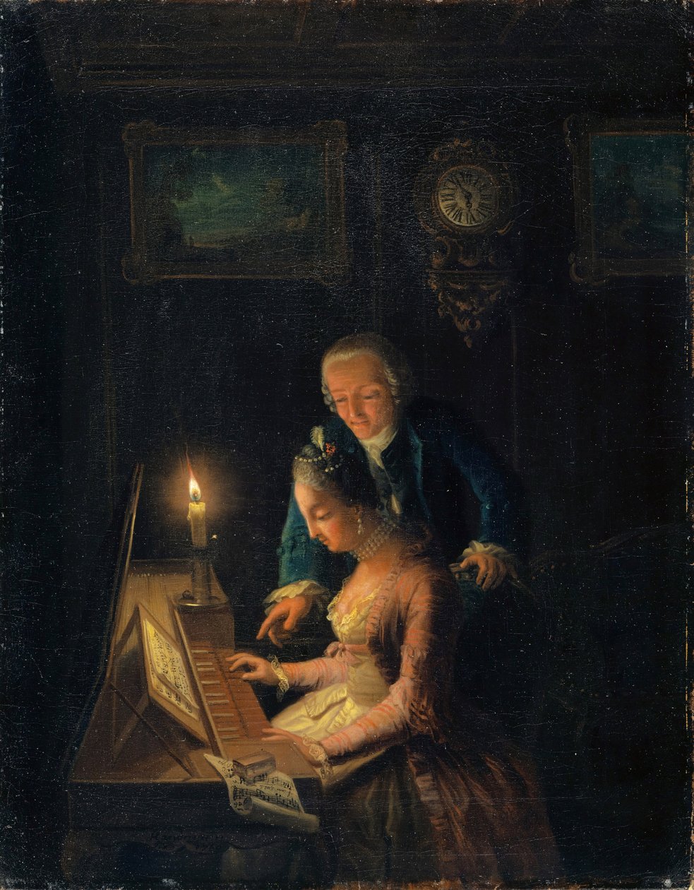 La Lección de Música, 1769 de Emanuel Handmann