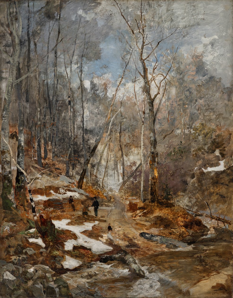 Estado de ánimo de febrero: principios de la primavera en los bosques de Viena de Emil Jakob Schindler