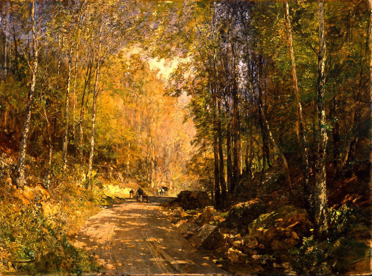 Camino del Bosque cerca de Schärfling, 1890 de Emil Jakob Schindler