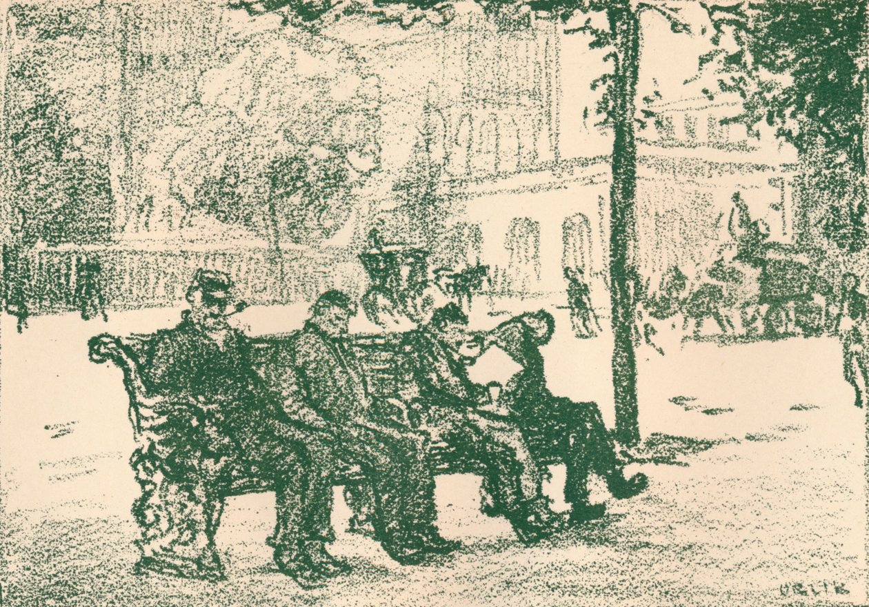 En el Victoria Embankment, 1898 de Emil Orlik