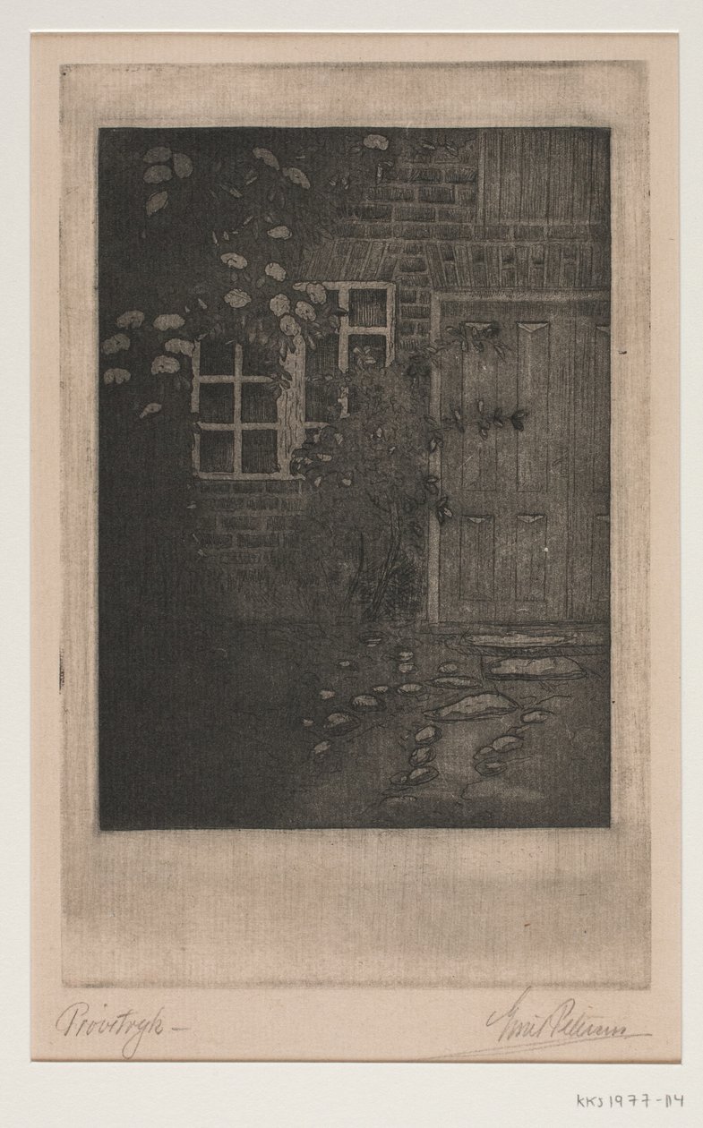 Husmur con flores de Emil Petersen