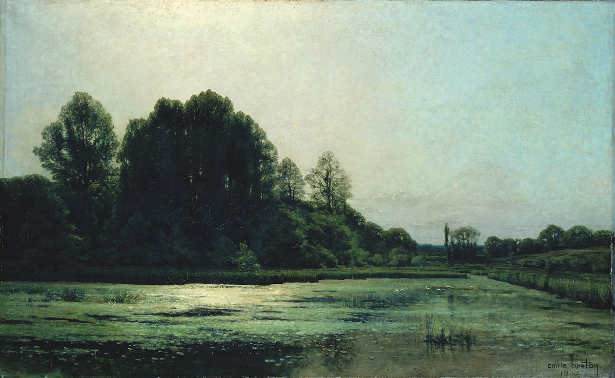 Paisaje en Cernay, 1866 de Emile Adelard Breton