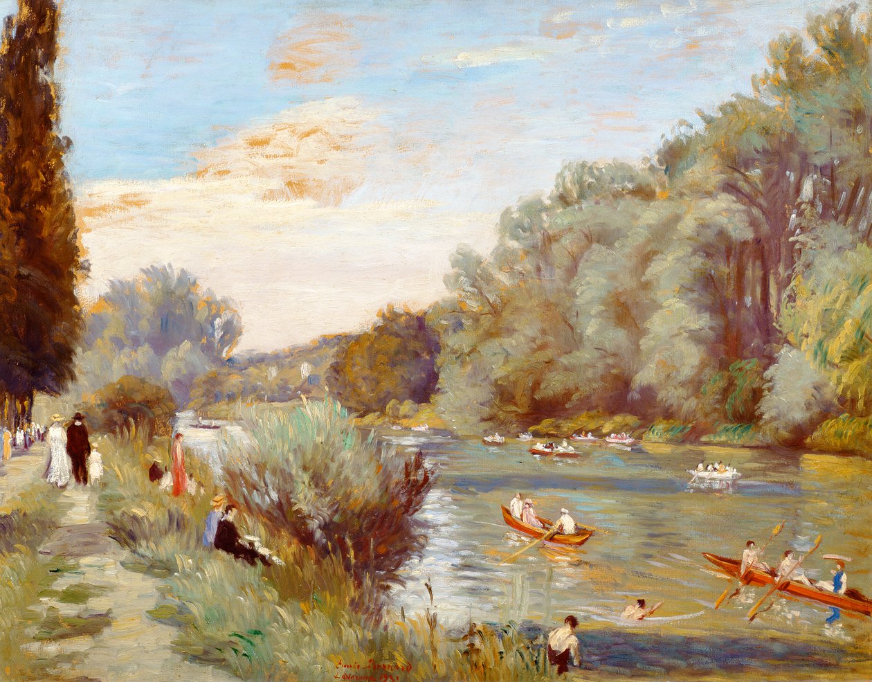 Botes de remo en un río, 1931 de Emile Bernard
