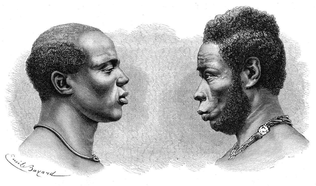 Dos hombres de Guinea Francesa, c. 1850-1890 de Emile Antoine Bayard