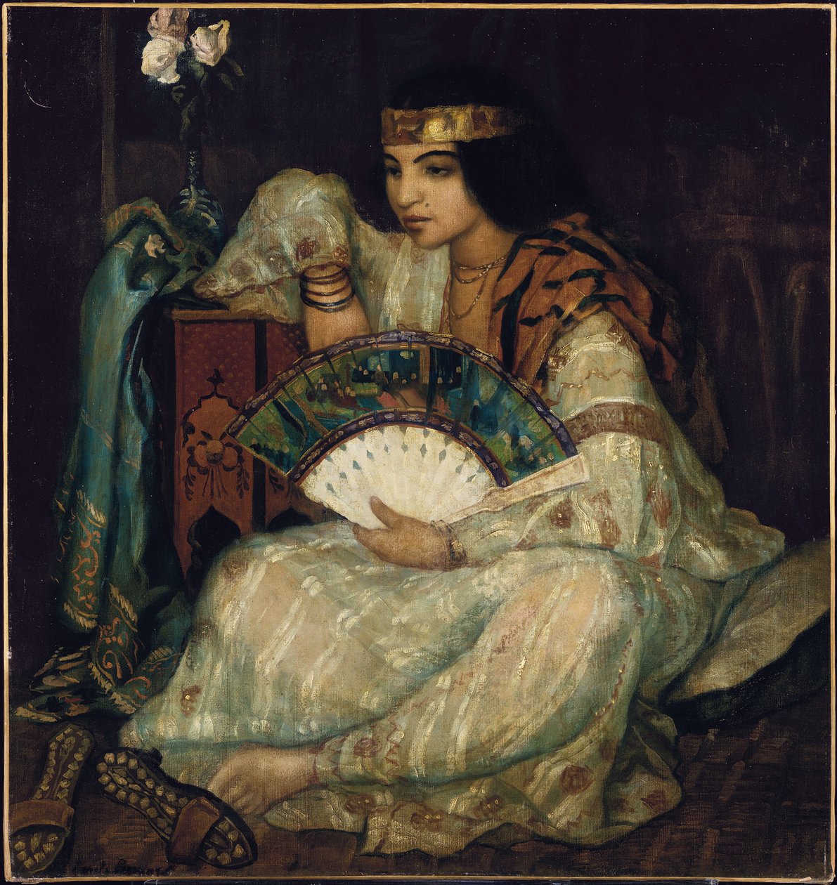 Una belleza oriental sentada de Emile Bernard