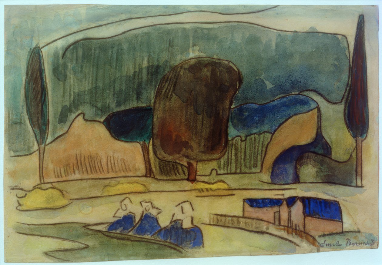 Paisaje bretón de Emile Bernard