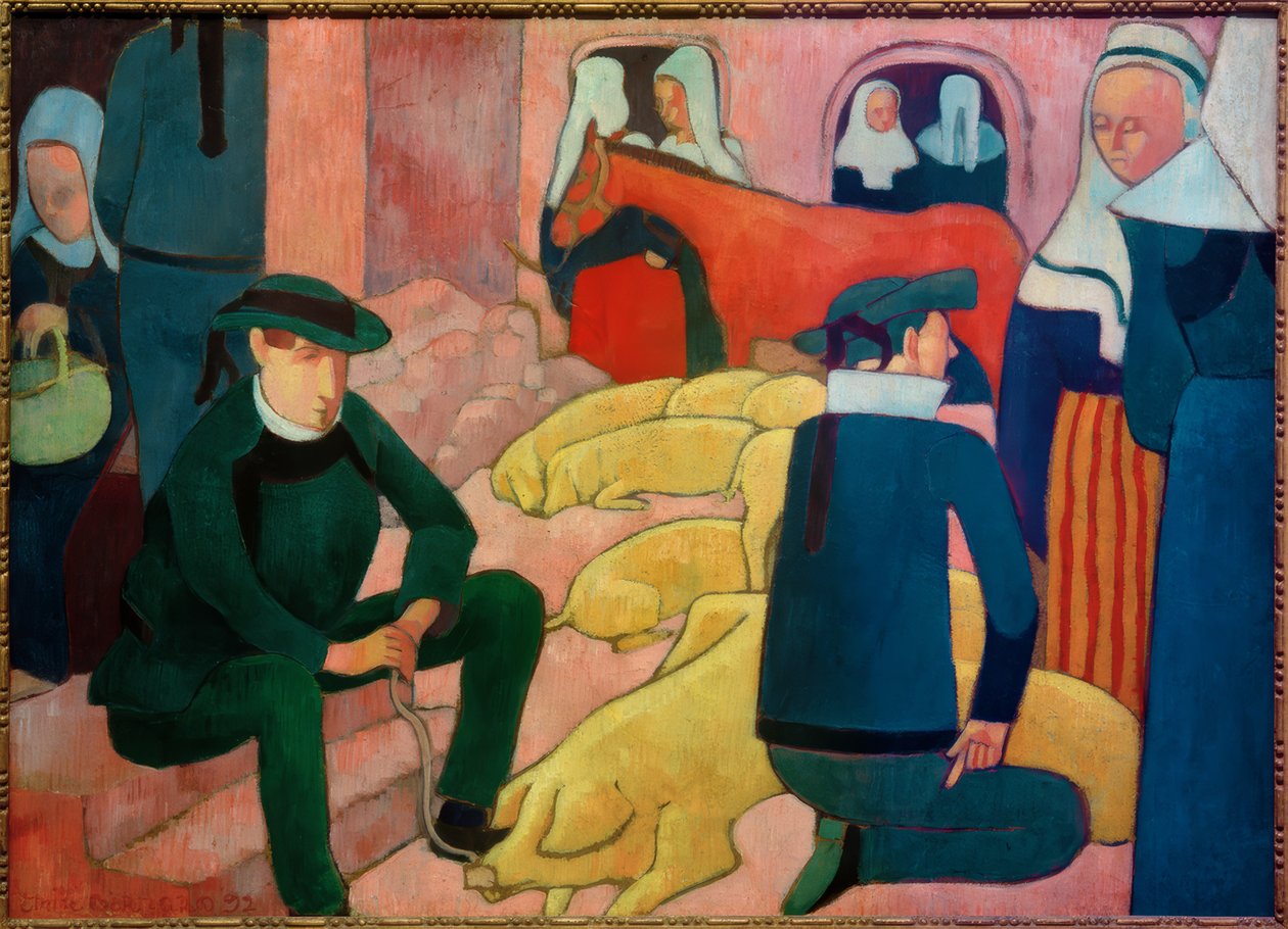 El mercado de cerdos de Emile Bernard