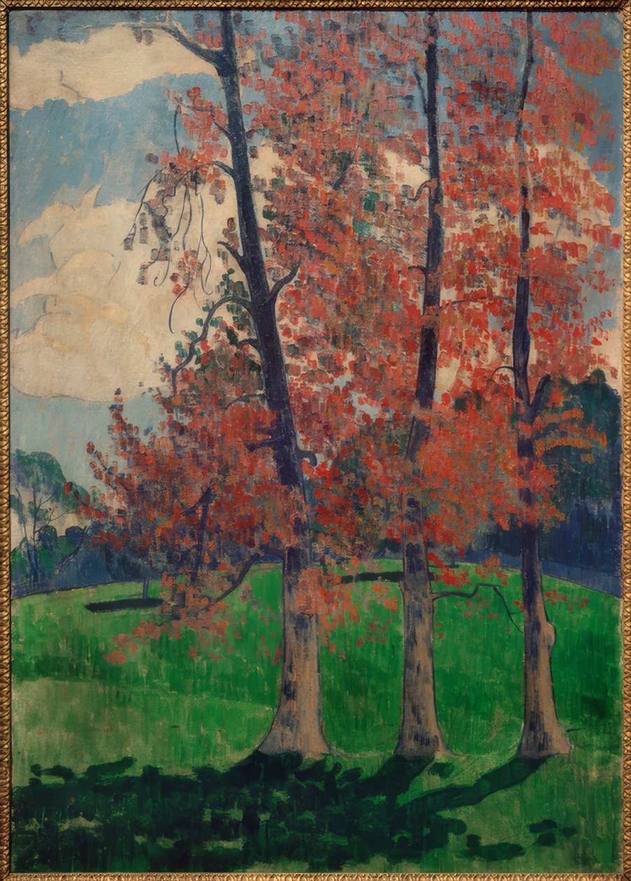 Los álamos rojos de Emile Bernard