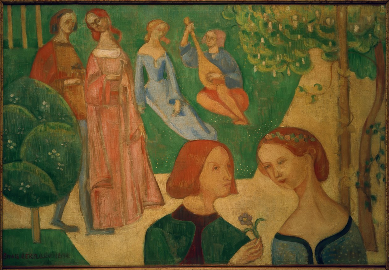 En un parque en tiempos antiguos de Emile Bernard
