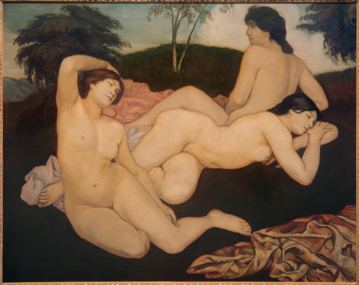 Después del baño (Las ninfas) de Emile Bernard