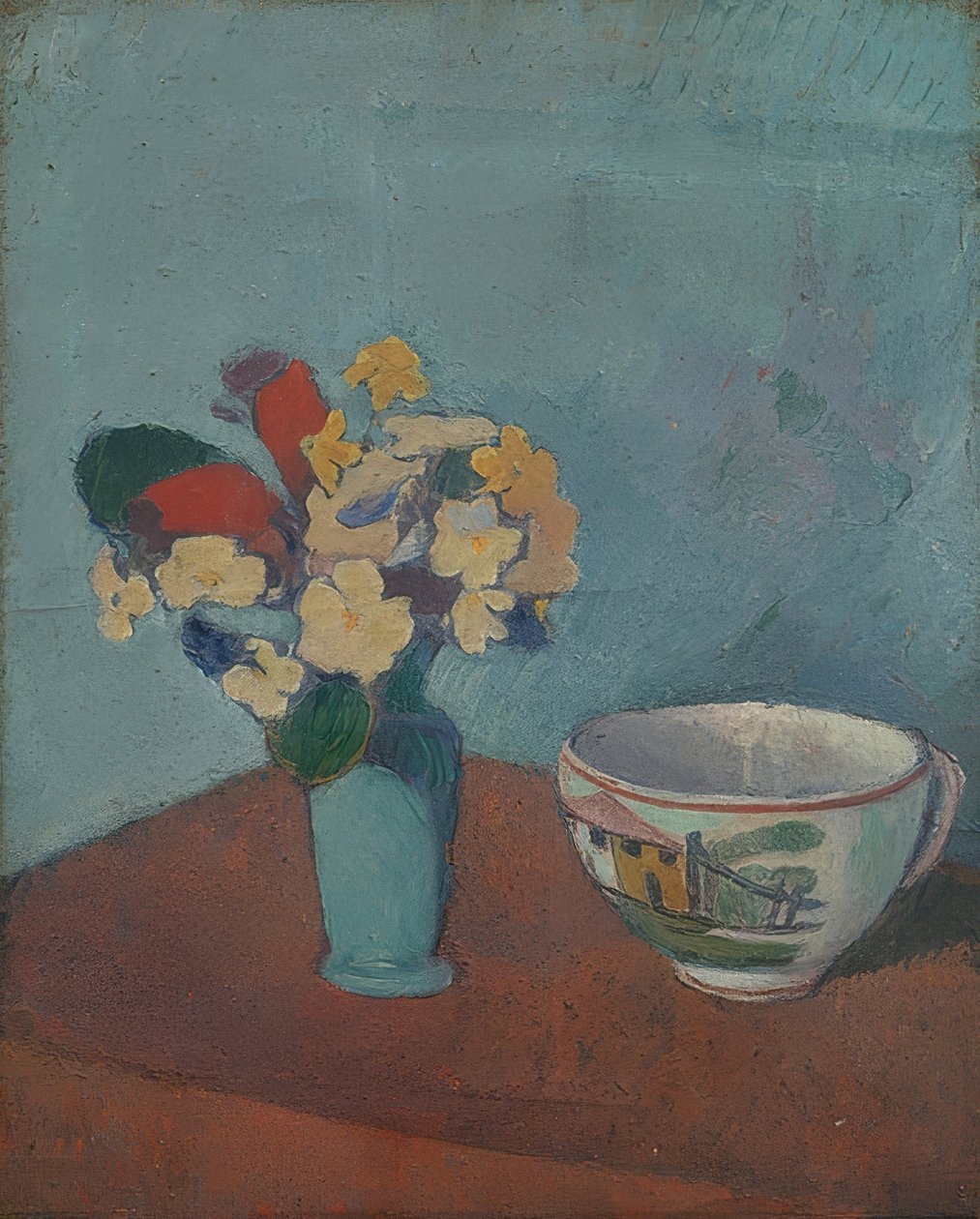 Jarrón con flores y taza. 1887-88 de Emile Bernard