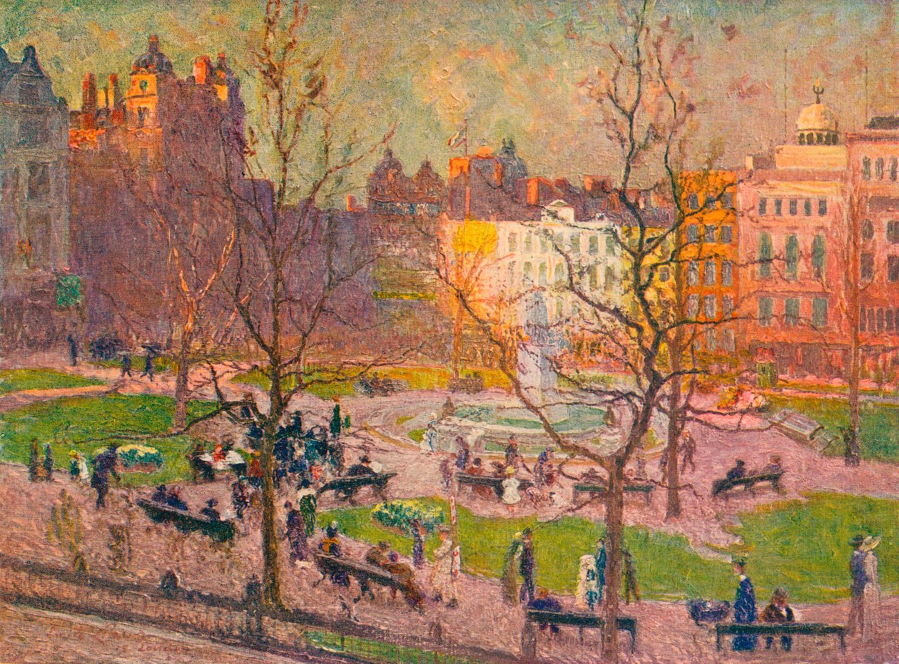 Sol de marzo, Leicester Square, c1914 de Emile Claus