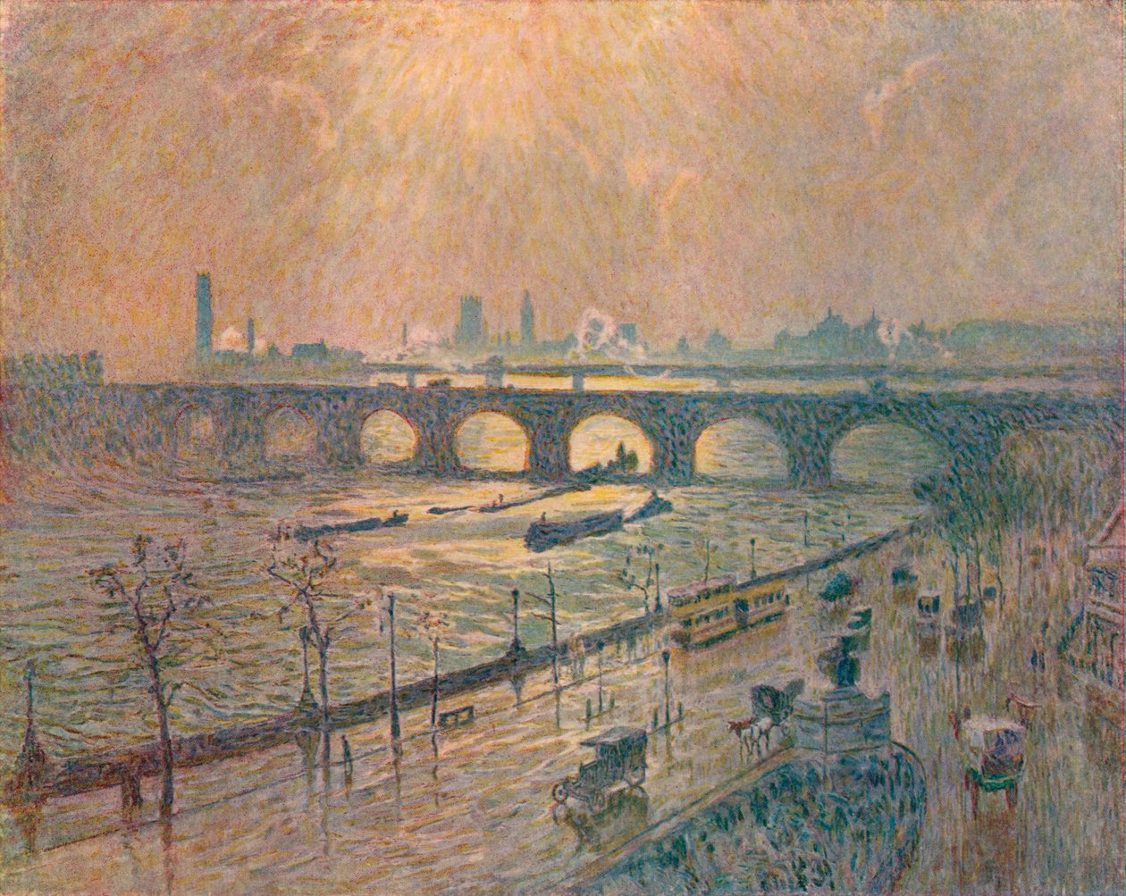 Puente de Waterloo - Un día lluvioso, c1917 de Emile Claus