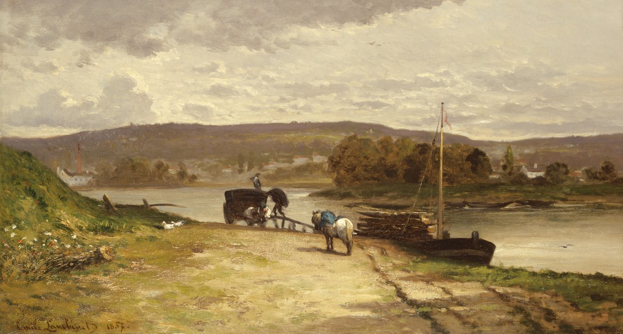 Paisaje Fluvial, 1837 de Emile Lambinet