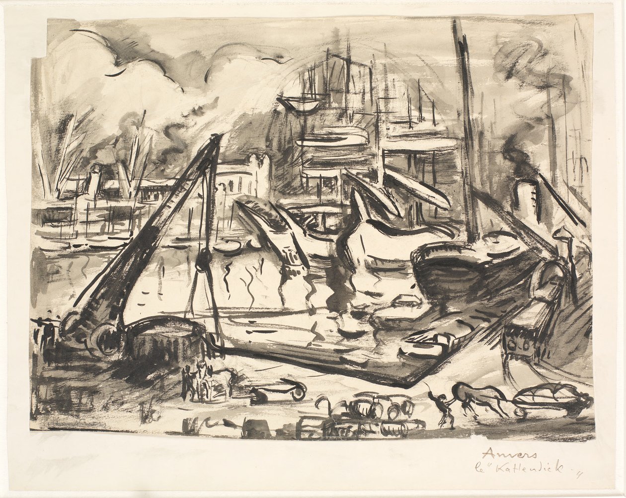 El muelle Kattendick en Amberes de Emile Othon Friesz