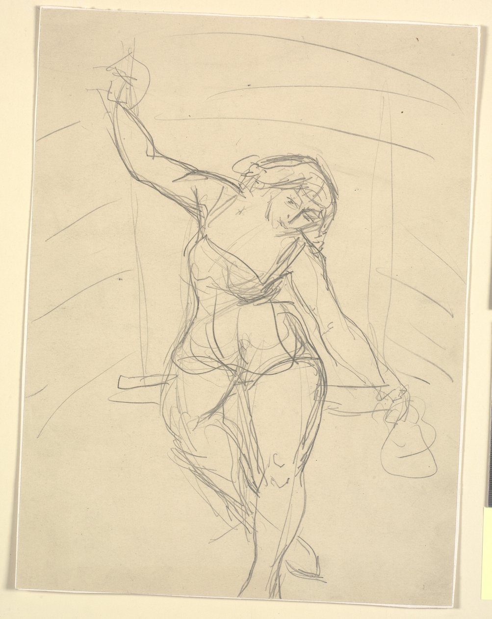 Artista femenina sentada en el trapecio de Emile Othon Friesz
