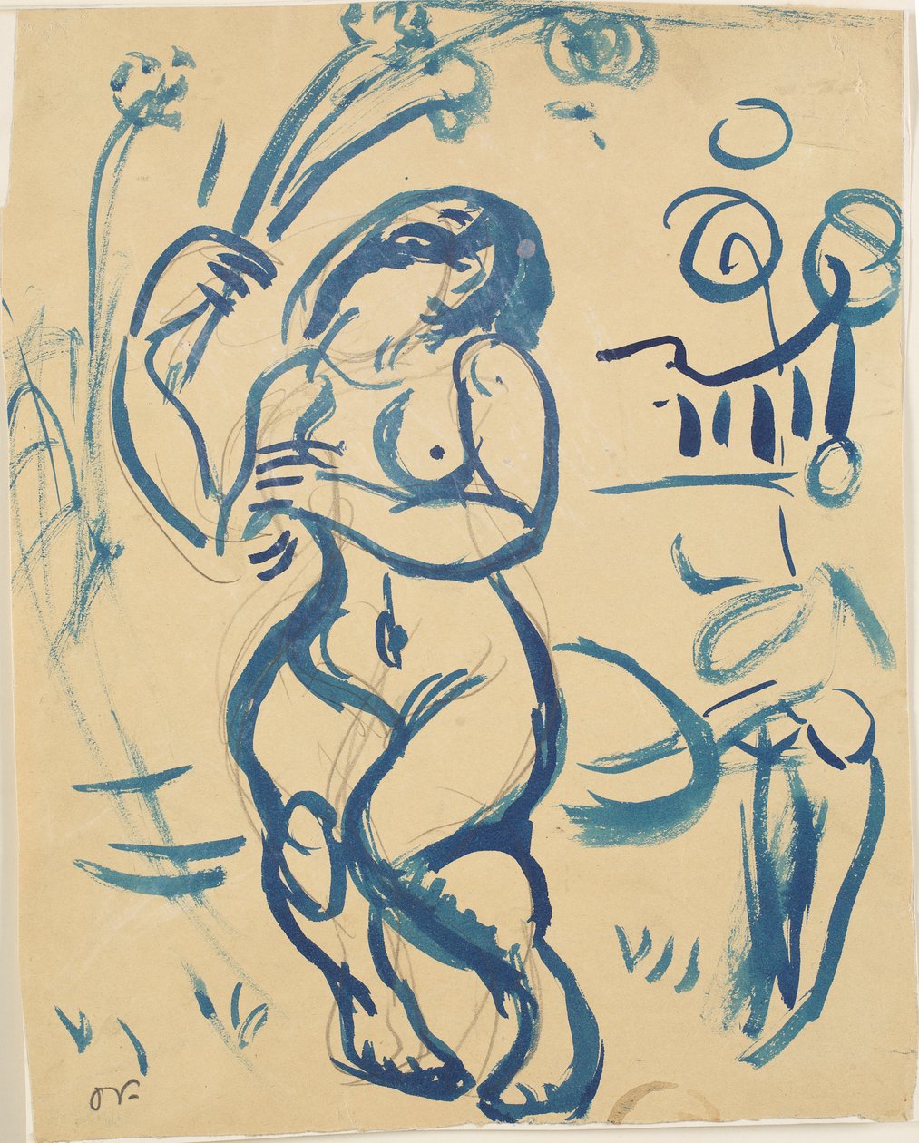 Mujer desnuda de pie de Emile Othon Friesz