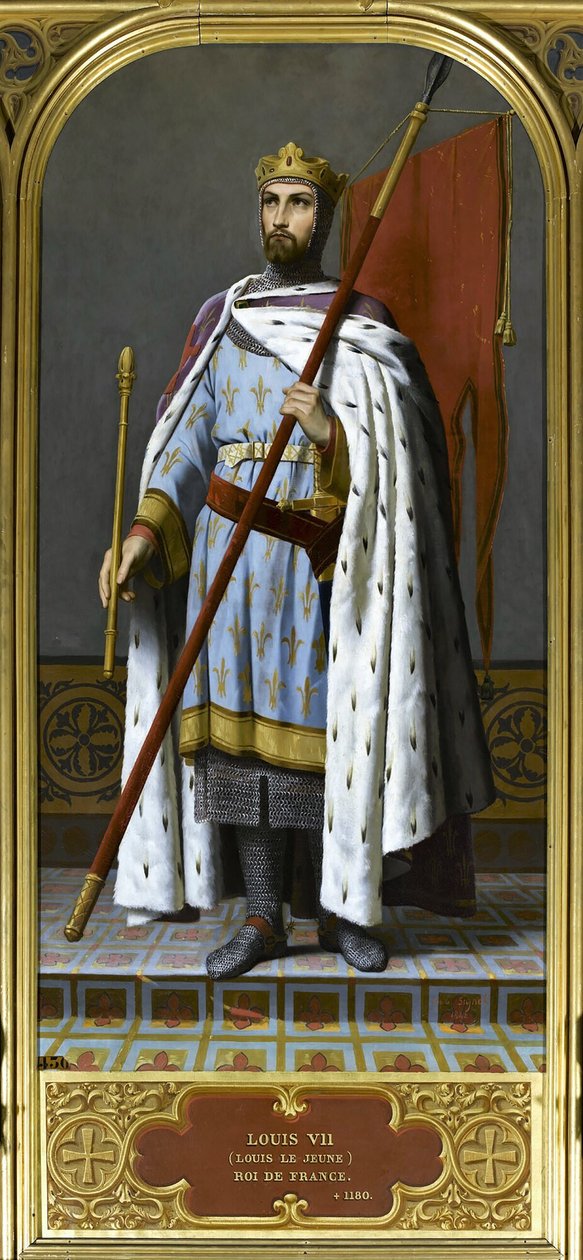 Rey Luis VII de Francia 1120-1180, 1842 de Emile Signol