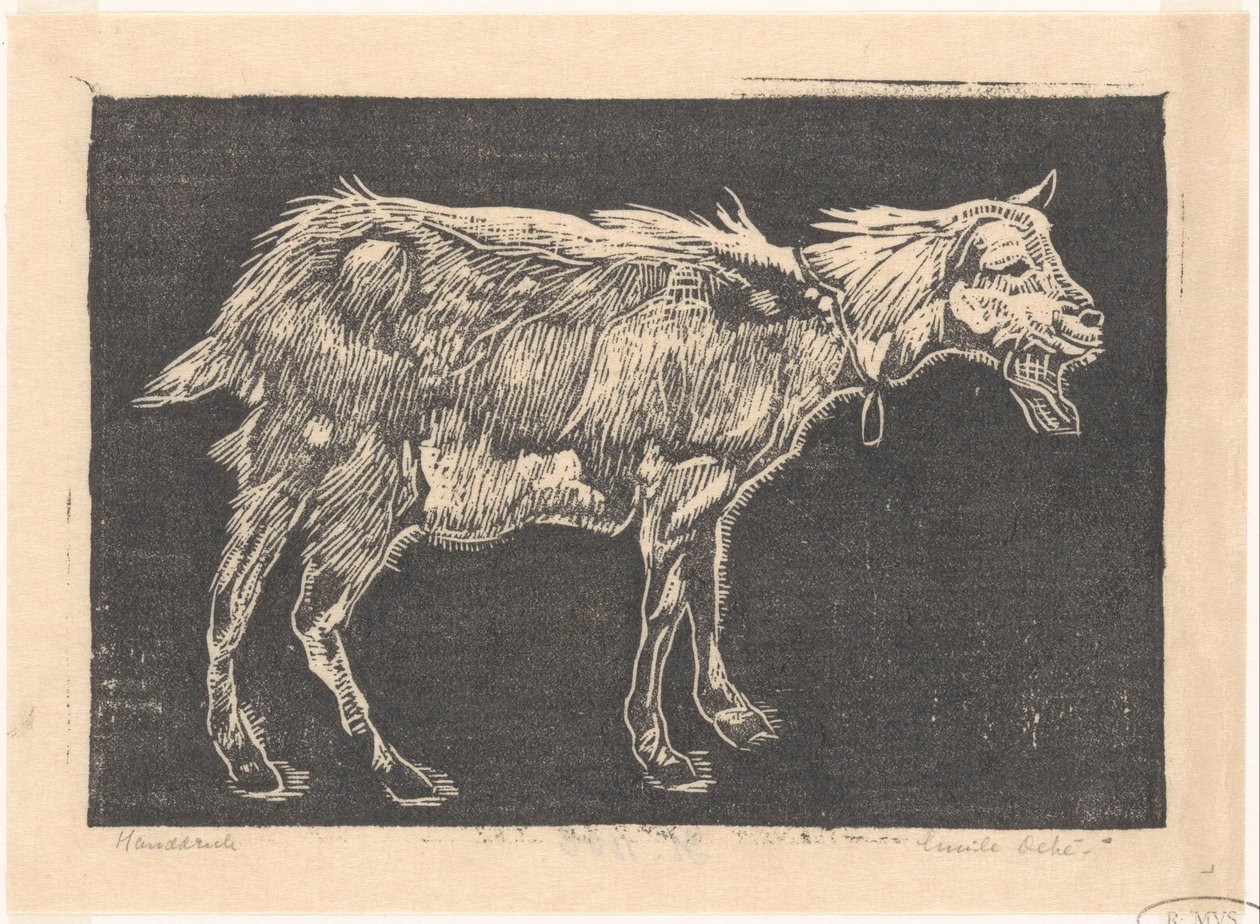 Cabra de Emilius Wilhelmus Dehé (signed by artist)