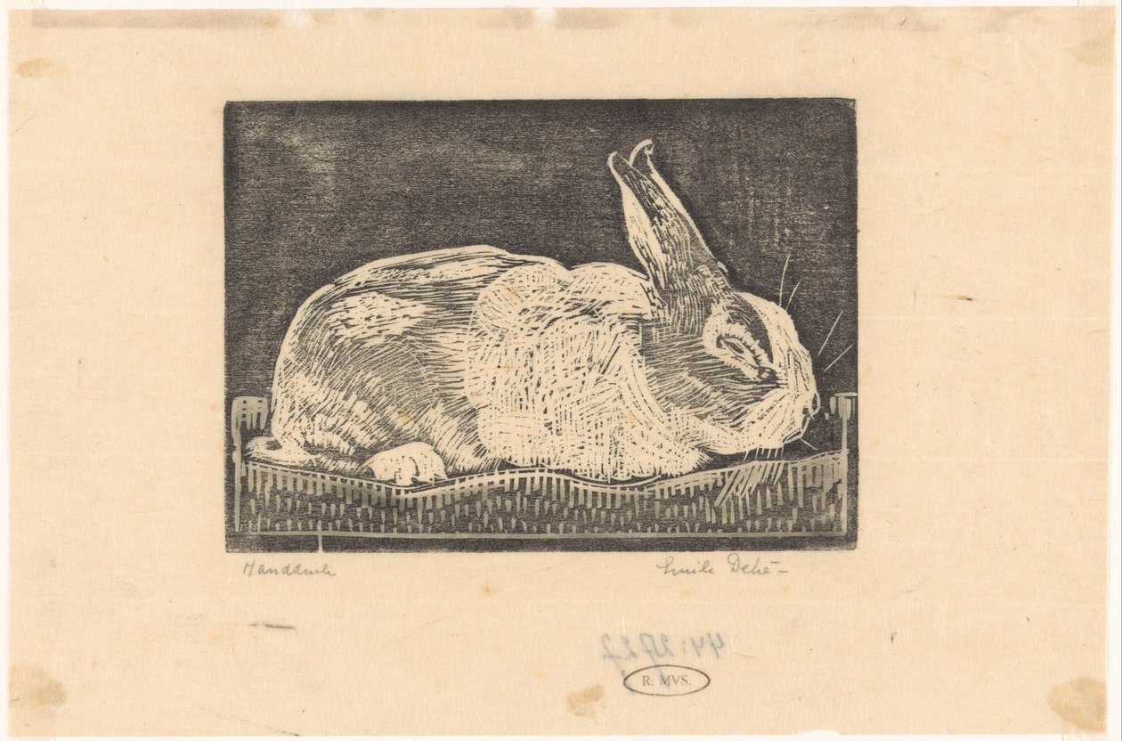 Conejo de Emilius Wilhelmus Dehé (signed by artist)