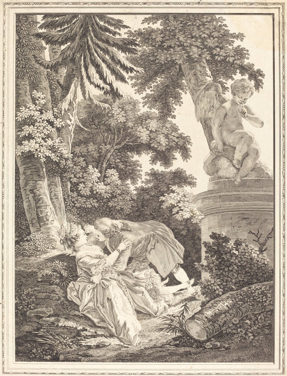La noche de Emmanuel Jean Nepomucène de Ghendt after Pierre Antoine Baudouin