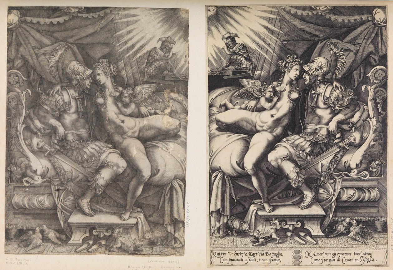 Marte y Venus, 1543 de Enea Vico